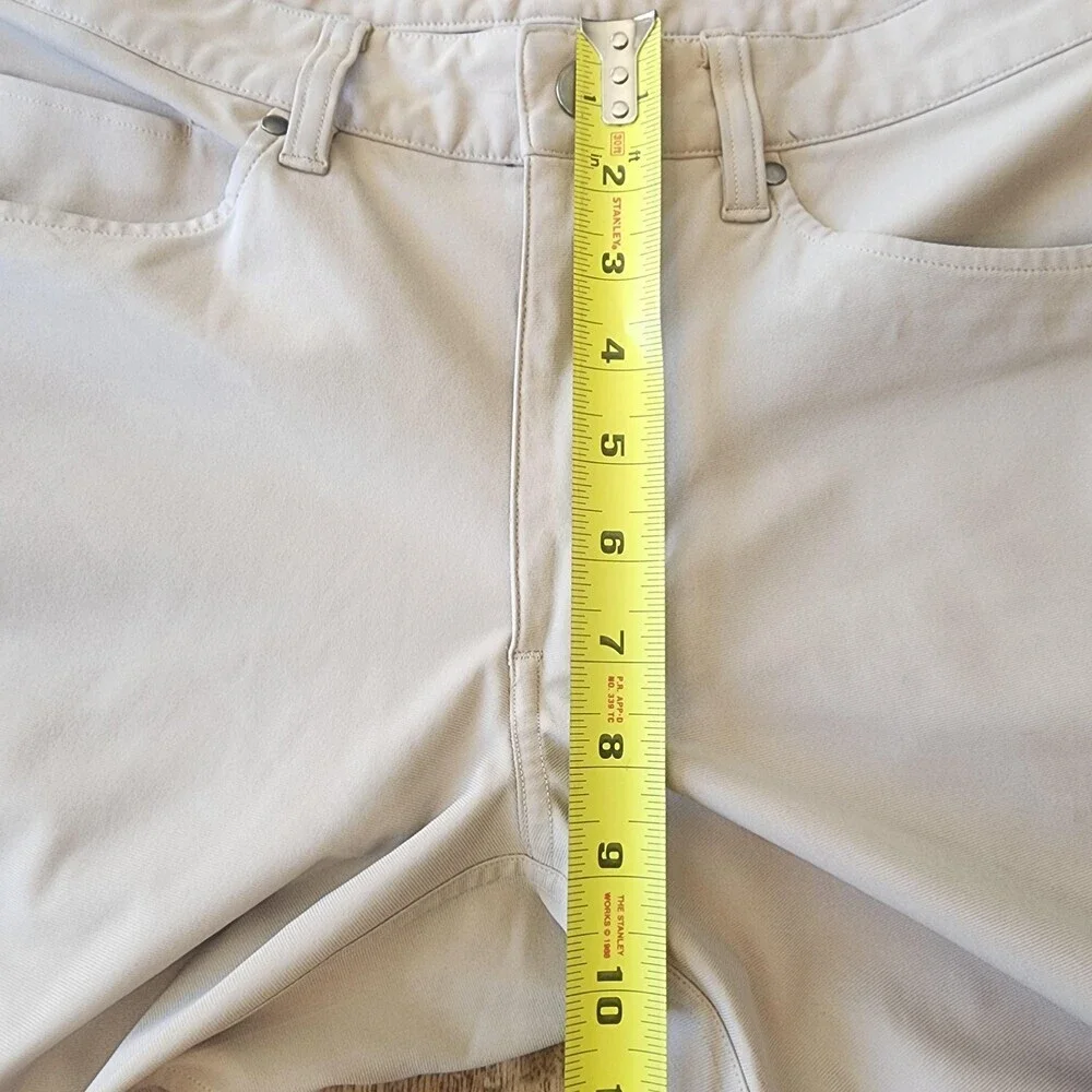 Lululemon Pants Mens 28 Beige Slim Fit Stretch Khaki 5 Pocket Casual Athletic